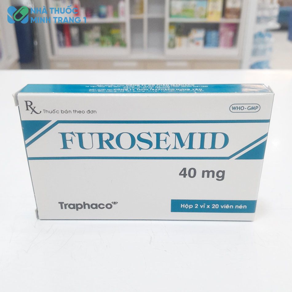 Mặt trước hộp thuốc Furosemid 40mg traphaco
