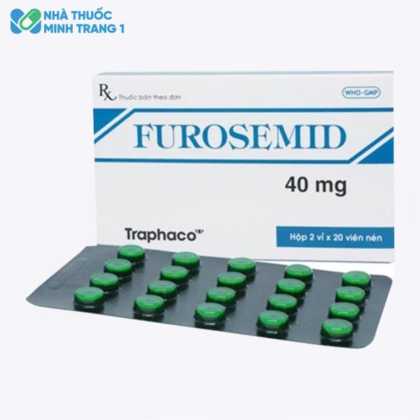 Hình ảnh hộp và vỉ thuốc Furosemid 40mg traphaco
