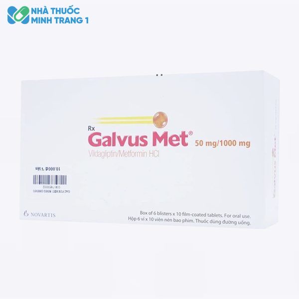 Mặt trước hộp thuốc Galvus Met 50/1000