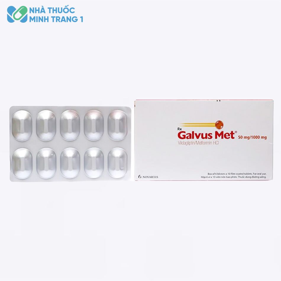 Hộp và vỉ thuốc Galvus Met 50/1000