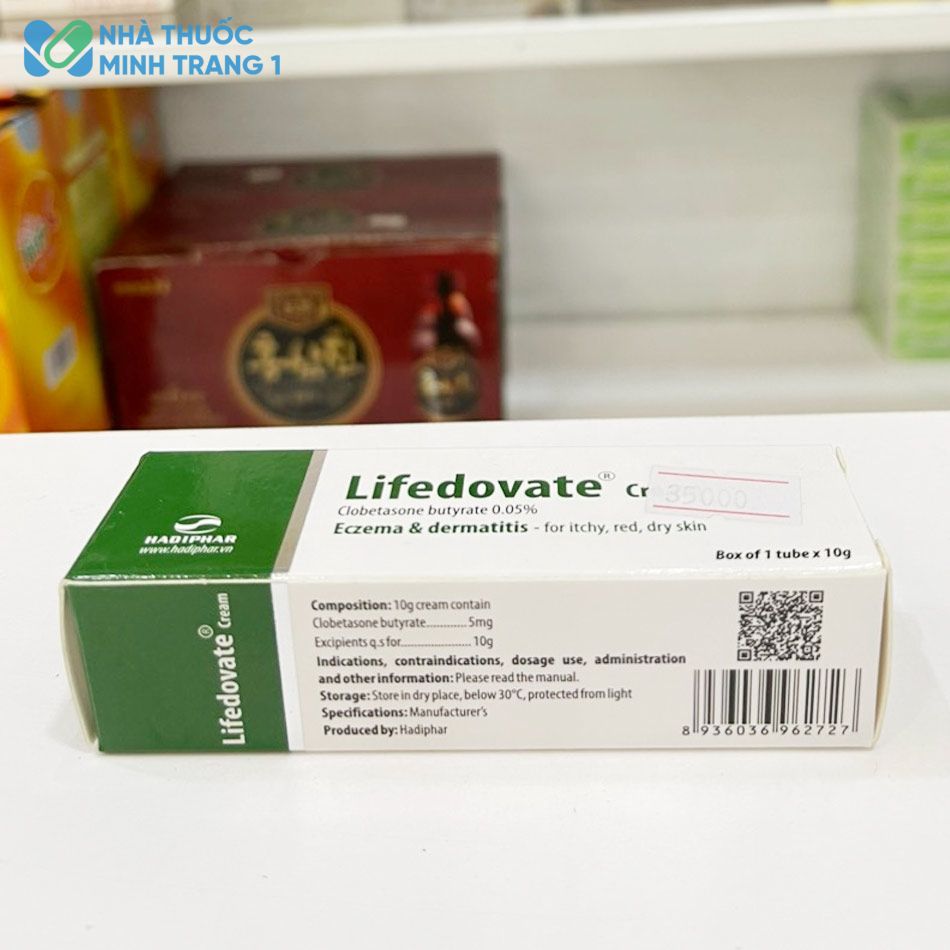 Mặt trước hộp thuốc Lifedovate