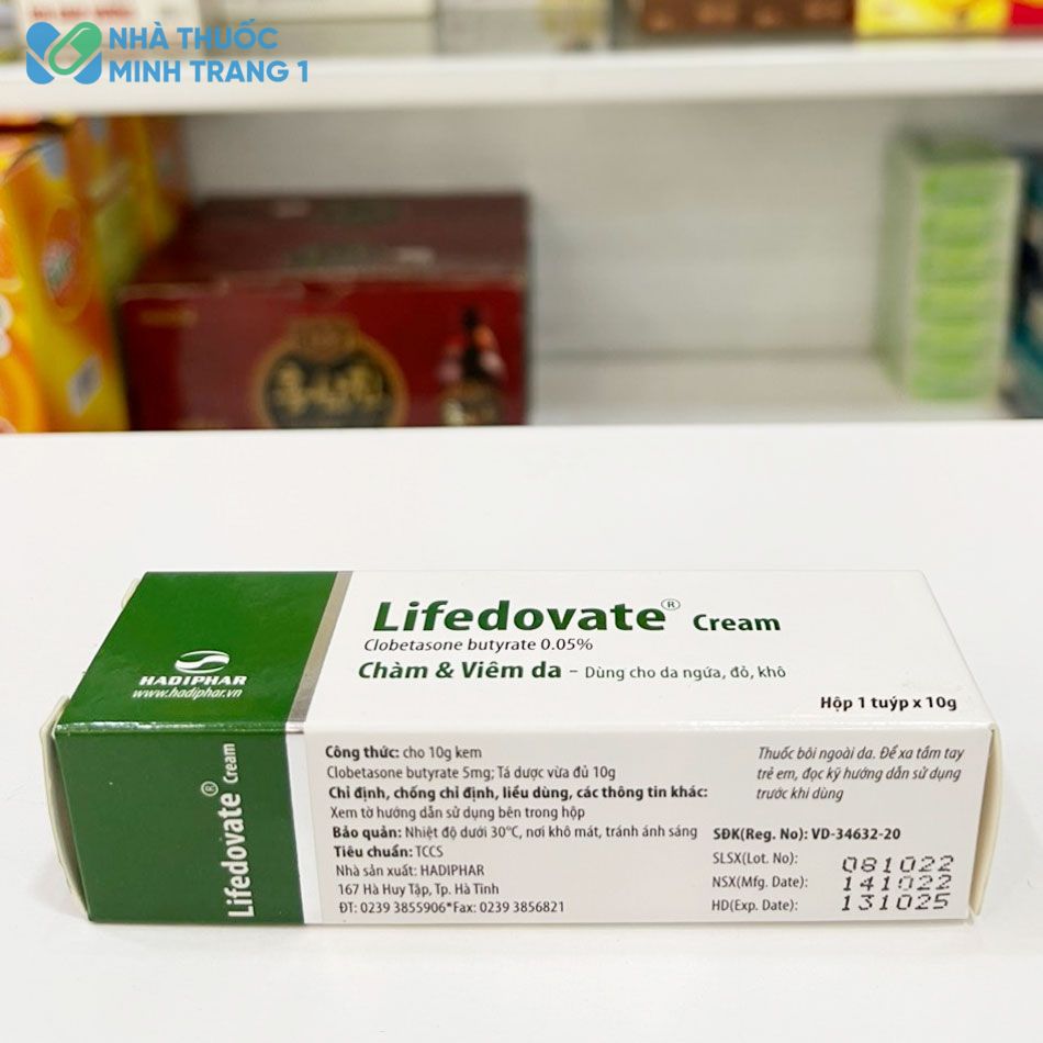 Mặt bên hộp thuốc Lifedovate