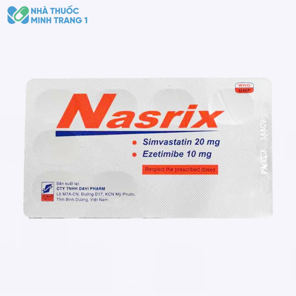 Mặt sau vỉ thuốc Nasrix