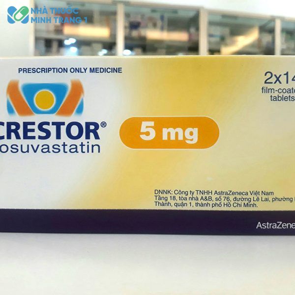Hình ảnh hộp thuốc Crestor 5mg được chụp tại Nhà Thuốc Minh Trang 1