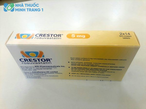 Hình ảnh mặt bên hộp thuốc Crestor 5mg