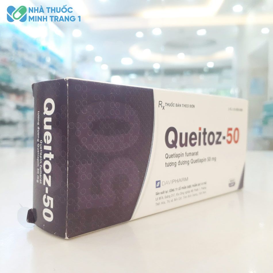 Góc nghiêng của hộp thuốc Queitoz-50