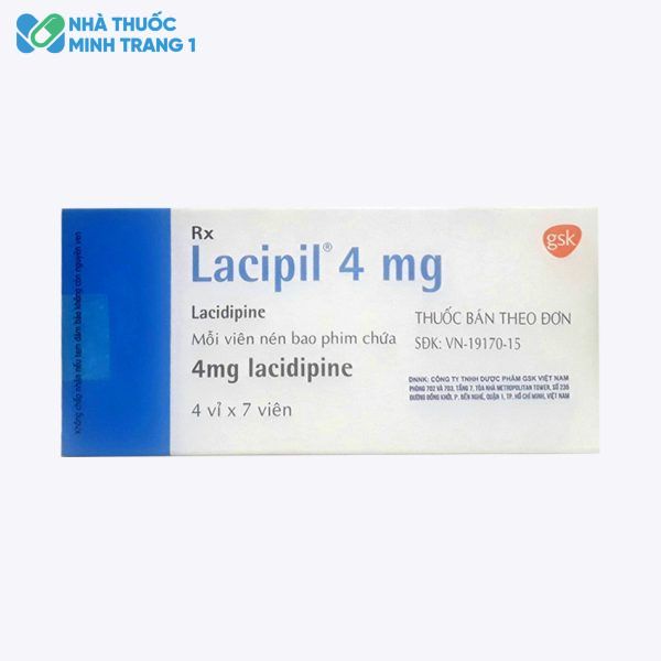 Hình ảnh hộp thuốc Lacipil 4mg