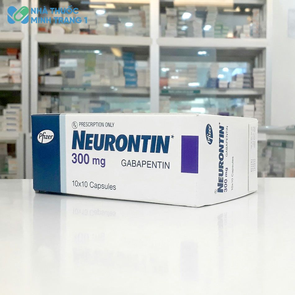 Hình ảnh mặt bên hộp thuốc Neurontin 300mg
