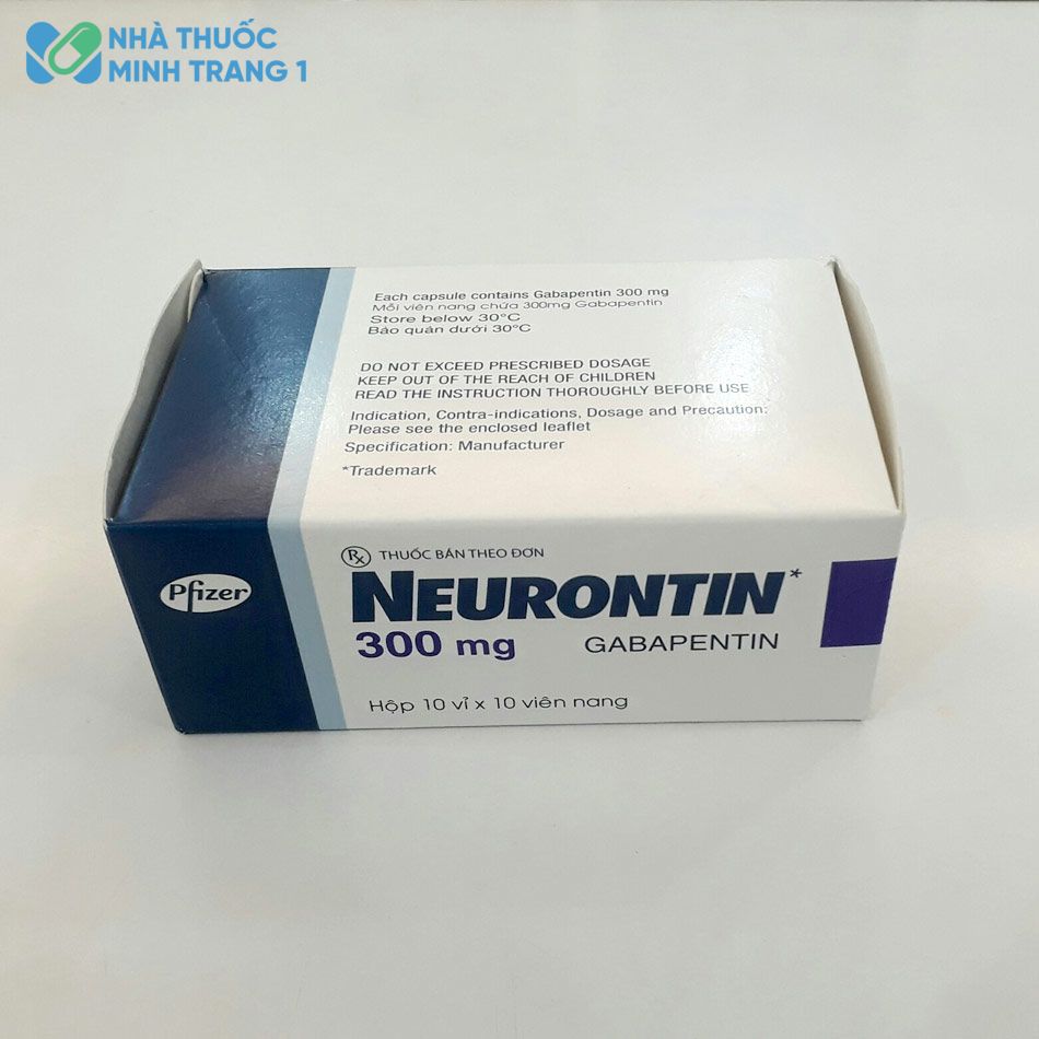 Hình ảnh mặt trên hộp thuốc Neurontin 300mg