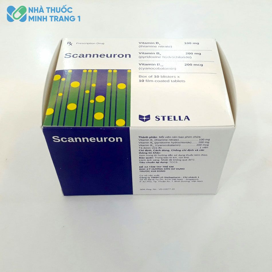 Hình ảnh mặt trên hộp thuốc Scanneuron
