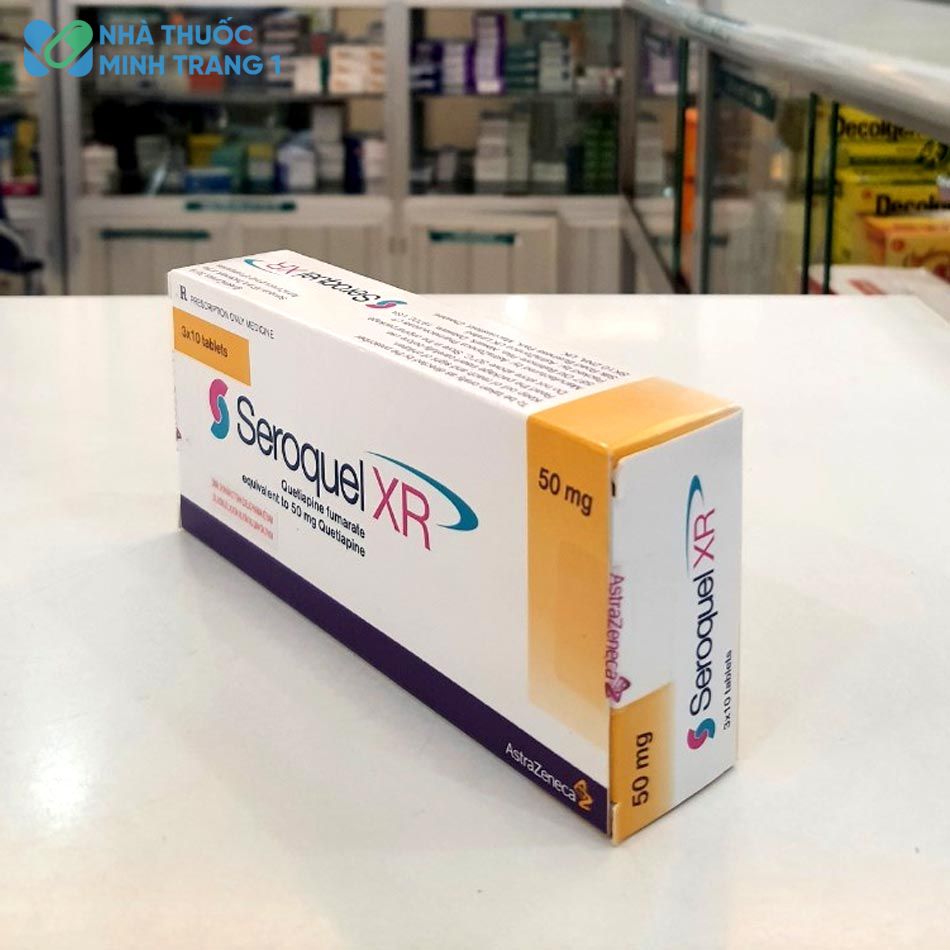 Hình ảnh hộp thuốc Seroquel XR 50mg được chụp tại Nhà Thuốc Minh Trang 1