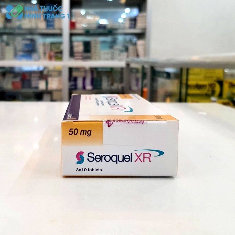 Hình ảnh mặt trên hộp thuốc Seroquel XR 50mg
