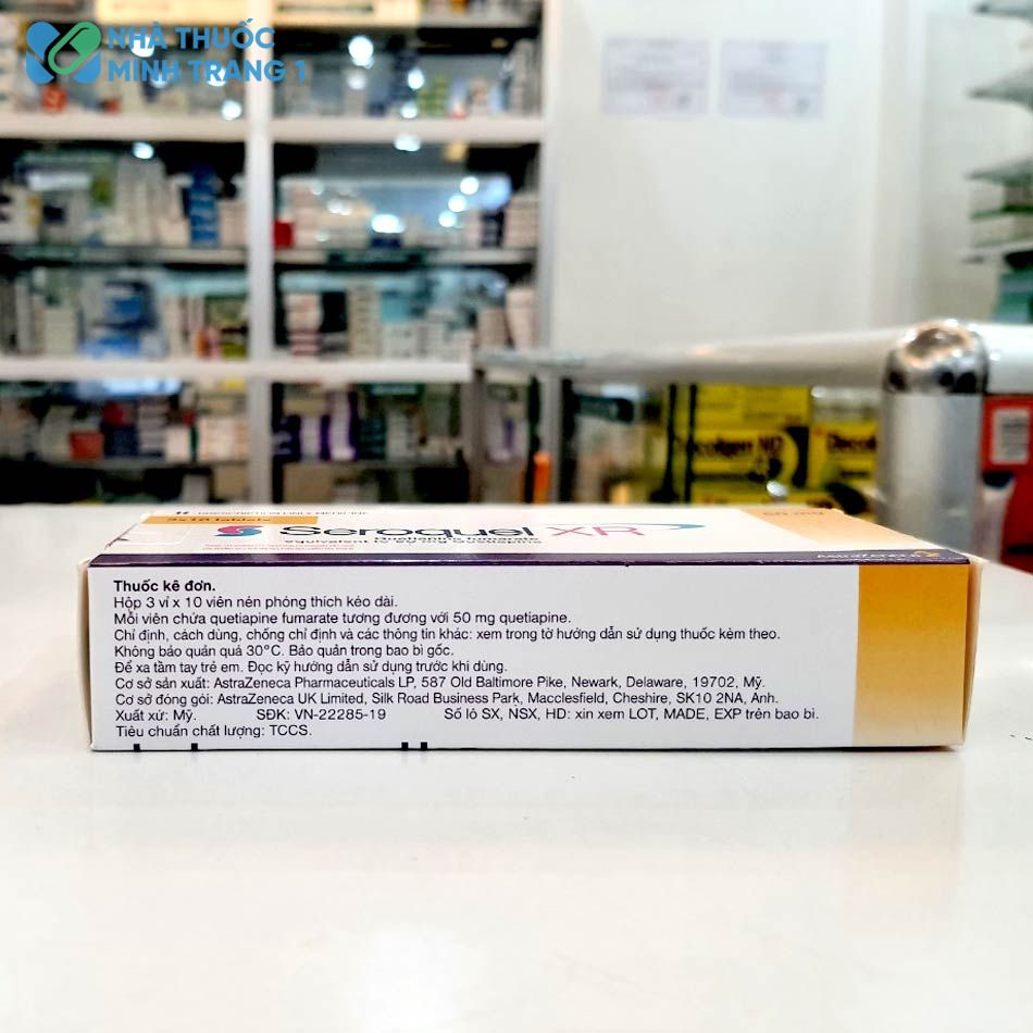 Thuốc Seroquel XR 50mg chứa thành phần chính là Quetiapin