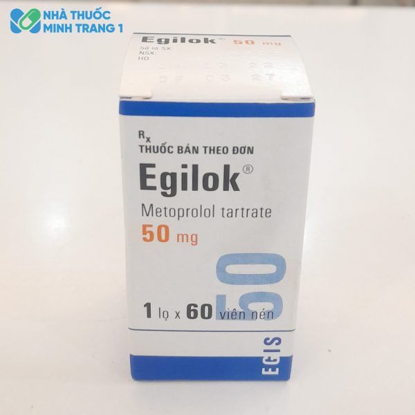 Mặt trước hộp thuốc Egilok 50mg