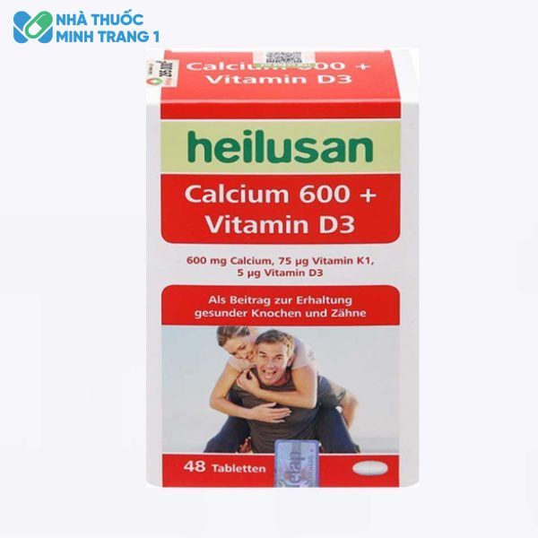 Hình ảnh hộp sản phẩm Heilusan Calcium 600 + Vitamin D3