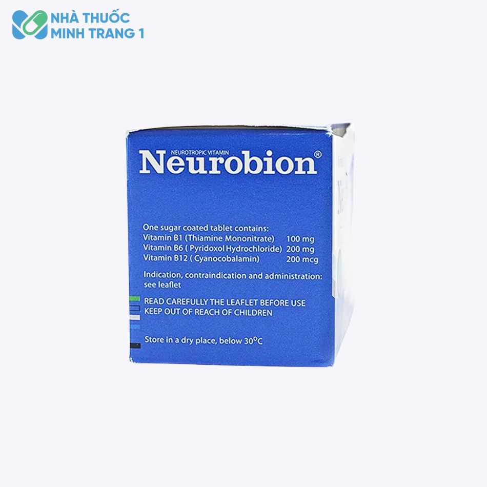 Hình ảnh: Mặt bên của sản phẩm Neurobion 