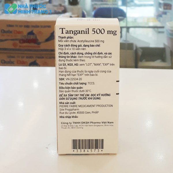 Thông tin của thuốc Tanganil 500mg
