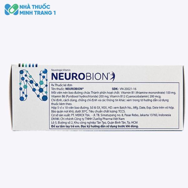 Hình ảnh: Thông tin về sản phẩm thuốc Neurobion