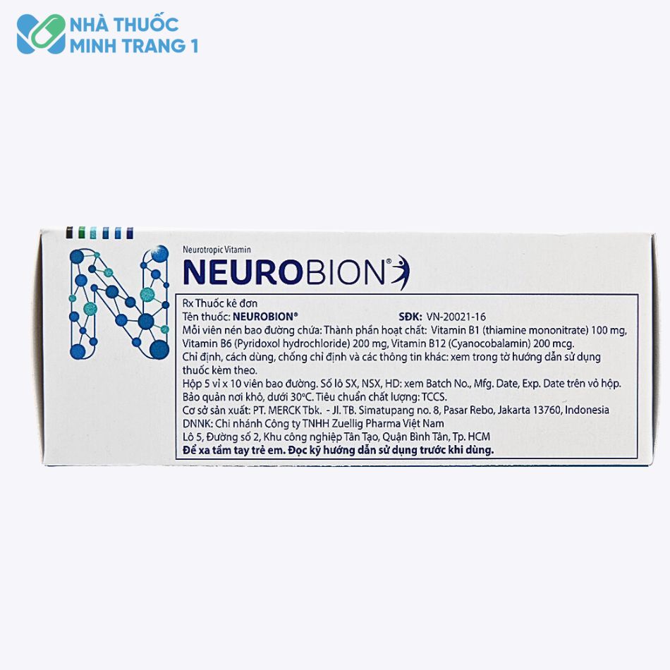 Hình ảnh: Thông tin về sản phẩm thuốc Neurobion 