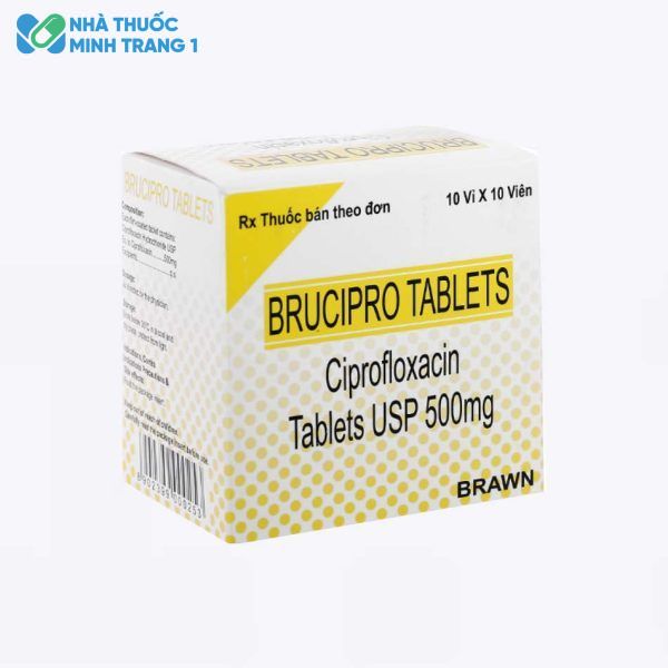 Hình ảnh hộp sản phẩm Brucipro Tablets