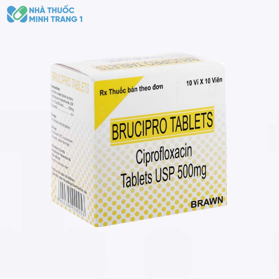 Hình ảnh hộp sản phẩm Brucipro Tablets