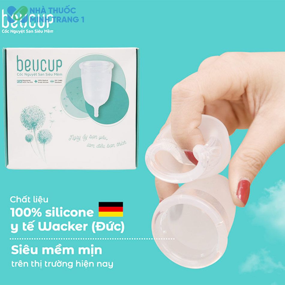 Be U cup siêu mềm có thành phần 100% silicon nhập khẩu từ Đức
