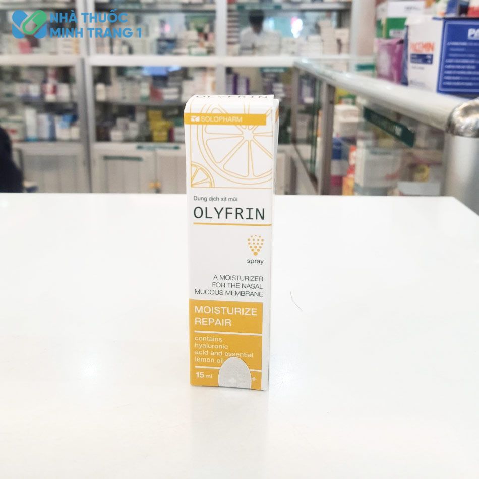 Hình ảnh sản phẩm xịt mũi Olyfrin 15ml được chụp tại Nhà thuốc Minh Trang 1 