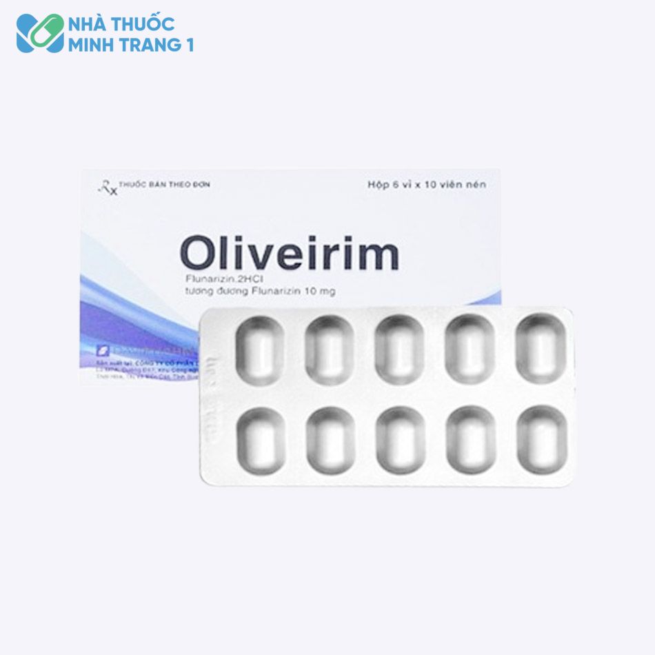 Hình ảnh hộp và vỉ thuốc Oliveirim 10mg