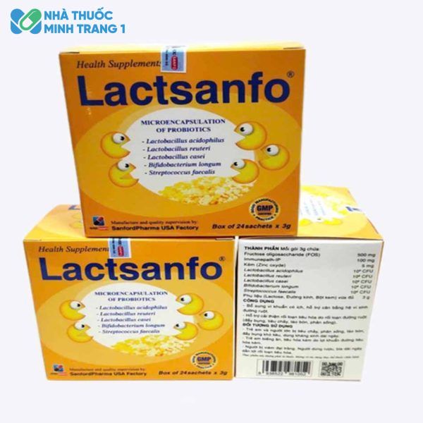 Hình ảnh của các hộp sản phẩm Lactsanfo