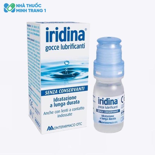 Hình ảnh của hộp và lọ sản phẩm Iridina