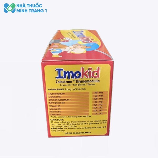 Hình ảnh mặt bên của sản phẩm Imokid